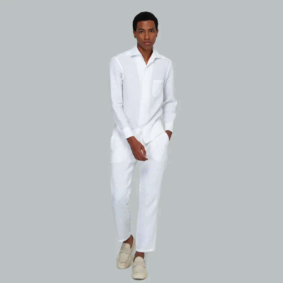 SEOUL Linen Shirt (Snow White)