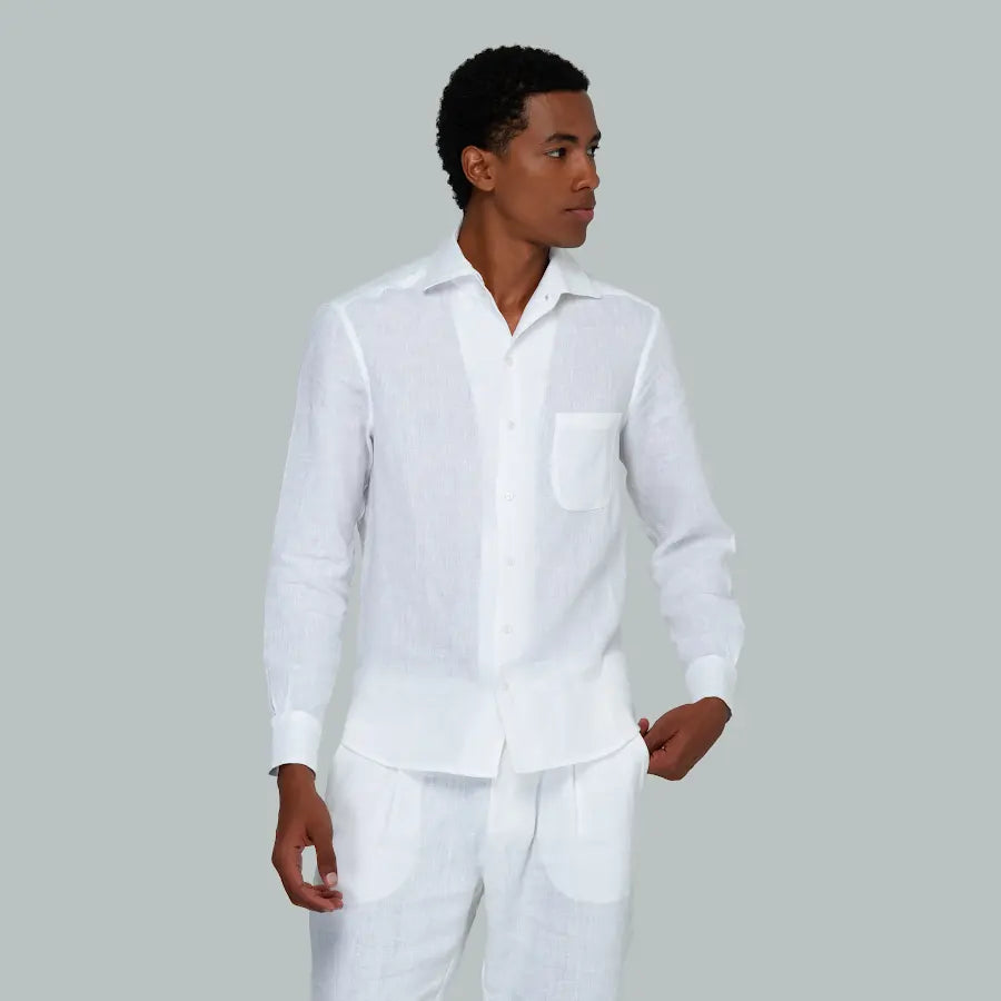 SEOUL Linen Shirt (Snow White)