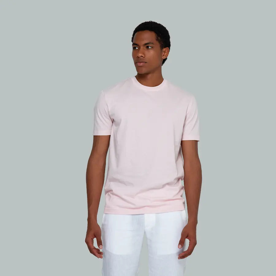 TUNIS V-Neck T-shirt (Light Pink)