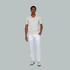 TUNIS V-Neck T-shirt (Sand)