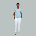 TUNIS V-Neck T-shirt (Light Blue)