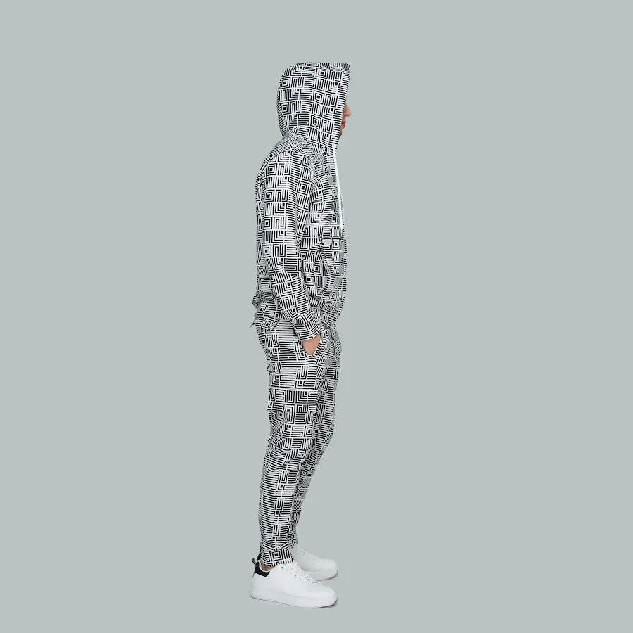 POLAND Sweatpants (Black/White Pattern)
