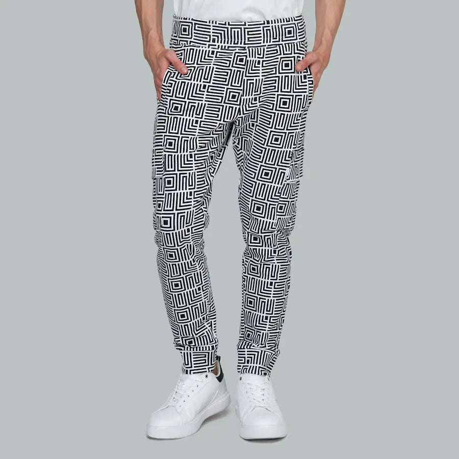 POLAND Sweatpants (Black/White Pattern)