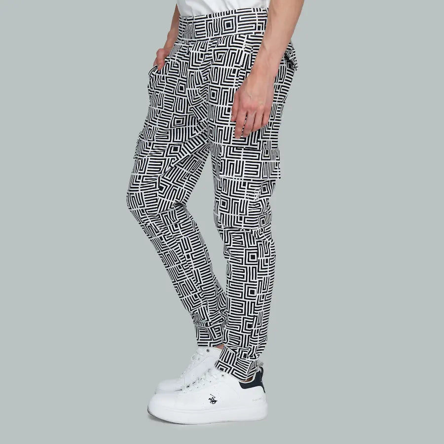 POLAND Sweatpants (Black/White Pattern)
