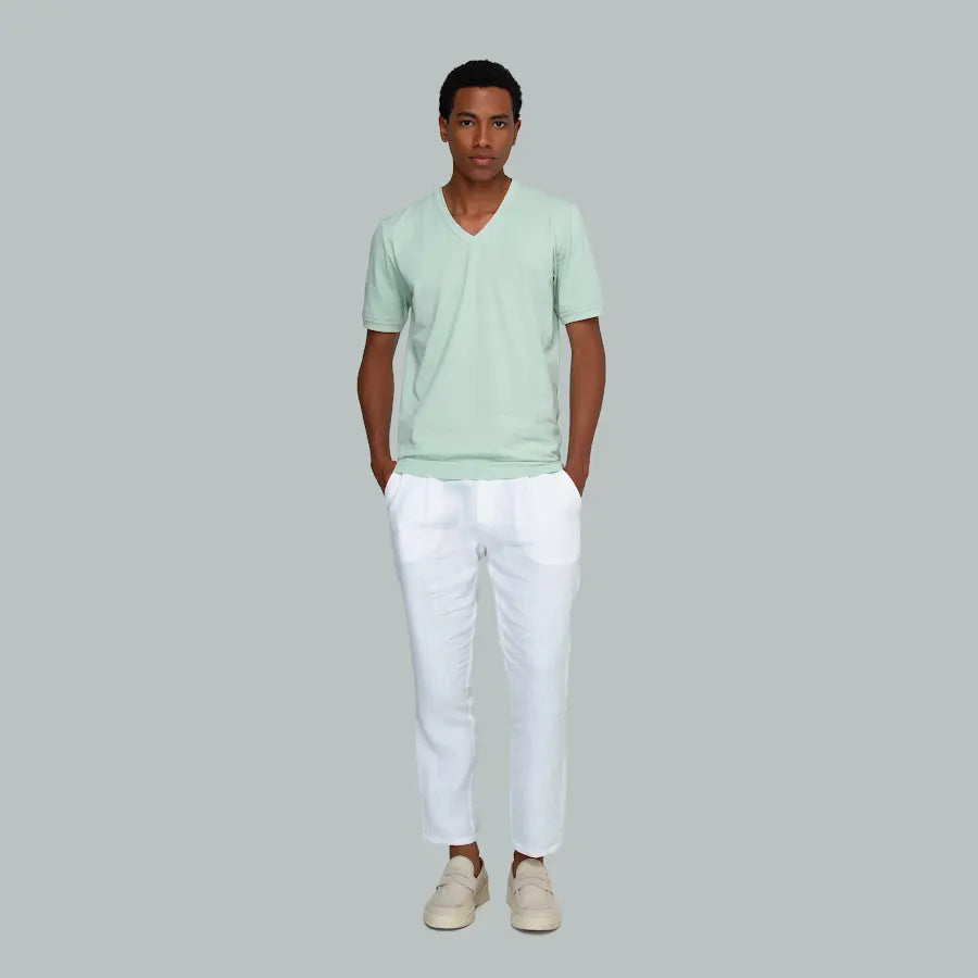 TUNIS V-Neck T-shirt (Seafoam Green)