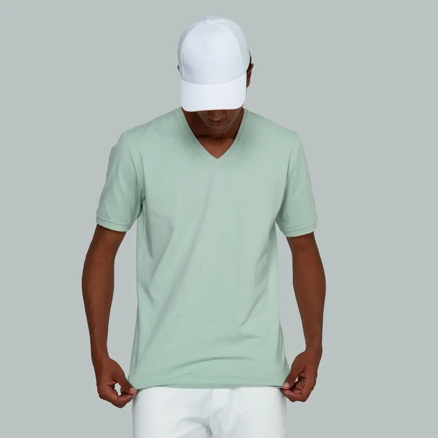 TUNIS V-Neck T-shirt (Seafoam Green)