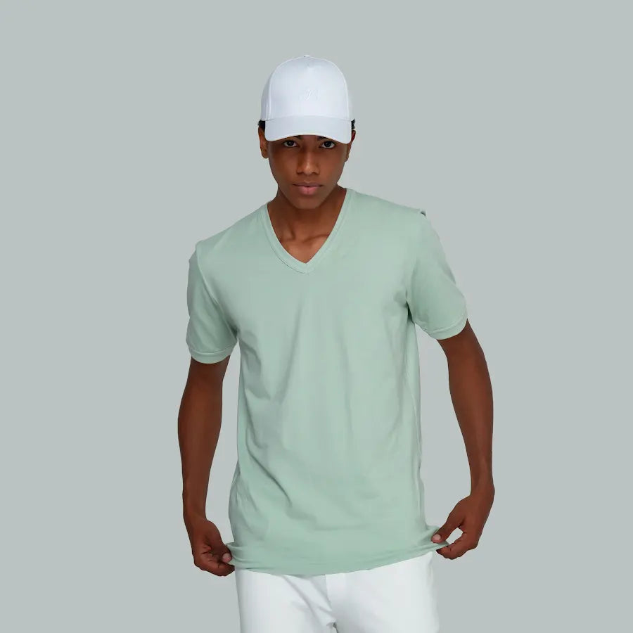 TUNIS V-Neck T-shirt (Seafoam Green)