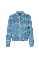 Jacmel Reversible Jacket in Aegean Blue Printed Silk