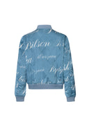 Jacmel Reversible Jacket in Aegean Blue Printed Silk