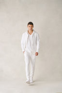 Sweat à capuche Haïti en coton blanc neige