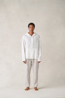 Havana Hoodie in Ultra Thin Snow White Linen