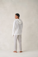 Havana Hoodie in Ultra Thin Snow White Linen