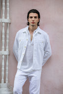 Sorento Shirt in Snow White Linen