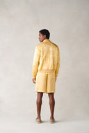 Jacmel Reversible Jacket in Atlas Gold Printed Silk