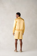 Jacmel Reversible Jacket in Atlas Gold Printed Silk