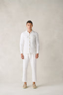 Panama Pants in Snow White Linen