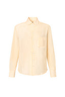 Chemise Shanghai en lin jaune miel de Toscane