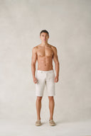 Pompano Shorts in Desert Sand Beige Linen