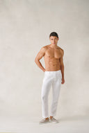 Porto Pants in Snow White Linen