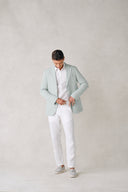 Jeddah Jacket in Sage Green Linen