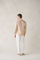 Shanghai Shirt in Desert Sand Beige Linen