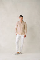 Shanghai Shirt in Desert Sand Beige Linen