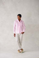 Shanghai Shirt in Dusty Rose Linen