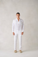 Sorento Shirt in Snow White Linen