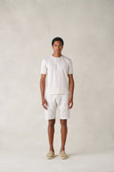 T-shirt col rond Tanger en coton beige sable du désert