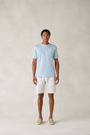 T-shirt col rond Tanger en coton bleu égéen