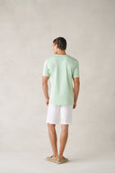 T-shirt ras du cou Tanger en coton vert forêt