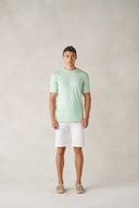 T-shirt ras du cou Tanger en coton vert forêt