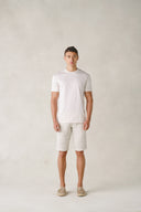 T-shirt Tokyo Col ras du cou en Coton Beige Sable du Désert