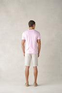 T-shirt col rond Tokyo en coton Rose Poudré