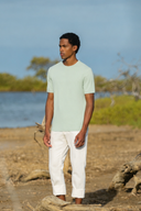 Tokyo Crewneck T-shirt in Forest Green Cotton