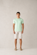 T-shirt col rond Tokyo en coton vert forêt