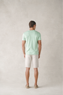 T-shirt col rond Tokyo en coton vert forêt