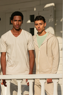 Haiti Hoodie in Desert Sand Beige Cotton