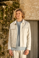 Tanger Crewneck T-shirt in Aegean Blue Cotton