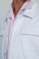 Veste en jersey en coton blanc neige
