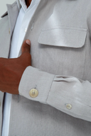 Jaipur Jacket in Stone Grey Linen