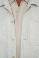 Jakarta Jacket in Desert Sand Beige Linen