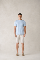 T-shirt ras du cou Tokyo en coton bleu égéen