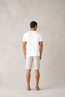 T-shirt col rond Tanger en coton blanc neige
