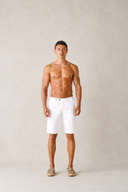 Pompano Shorts in Snow White Linen