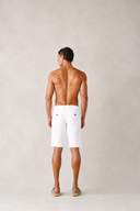 Pompano Shorts in Snow White Linen